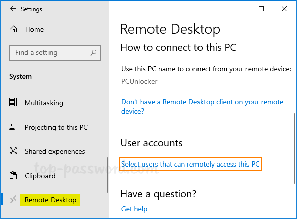 setup a remote desktop connection on a mac for windows 10?