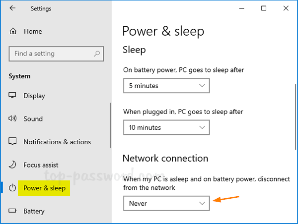 change sleep settings windows 8