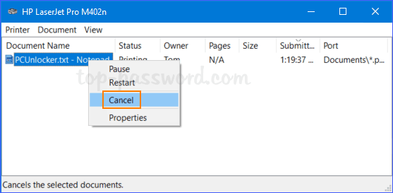 placere kapacitet Zoologisk have 3 Ways to Cancel Print Jobs in Windows 10 | Password Recovery