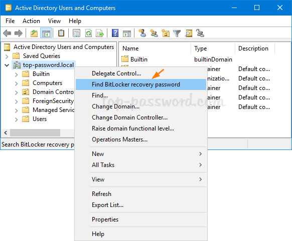bitlocker recovery ad key password powershell select enter characters