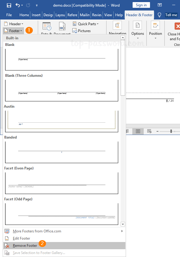 Easy Ways To Remove Header And Footer In Word 19 16 Password Recovery
