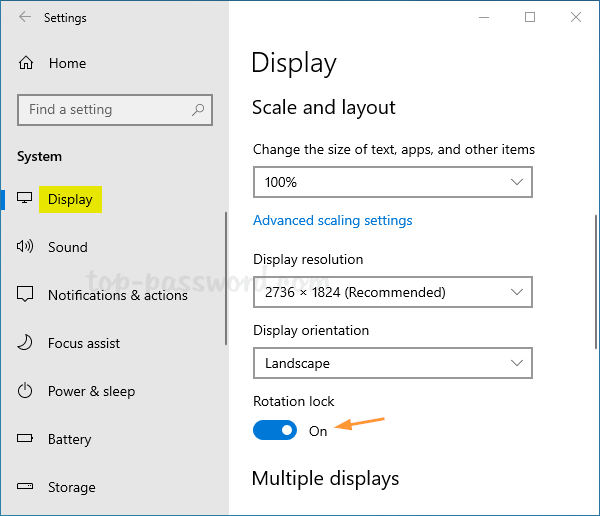 3 Ways To Disable Screen Auto Rotation In Windows 10 Password