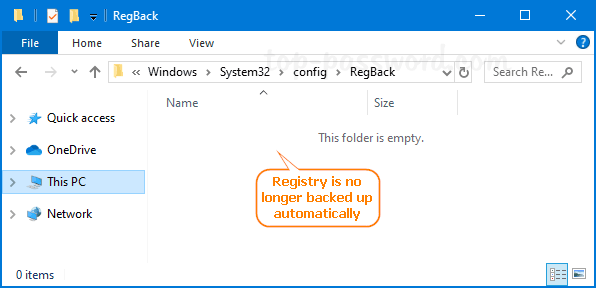 duidelijk Tegenstrijdigheid Flash How to Turn on Automatic Registry Backup in Windows 10 | Password Recovery