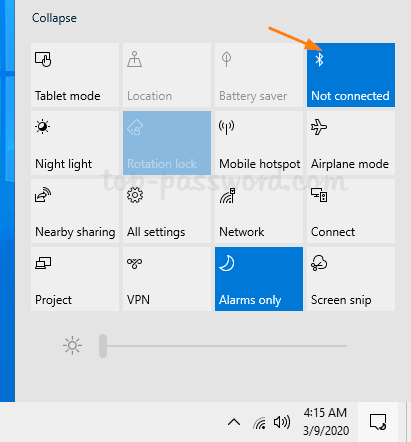 windows 10 bluetooth passcode