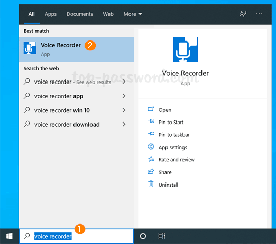 How access and use Voice Recorder app in Windows 10 | Password Recovery