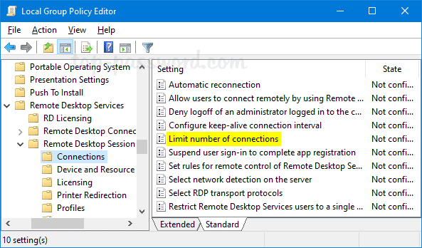 abilitazione di più sessioni di computer remoti in Windows