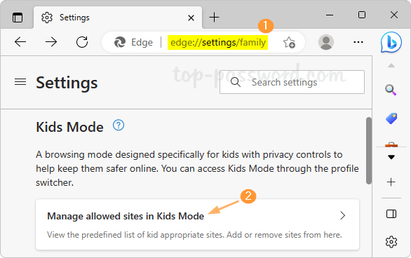 How to Enable Kids Mode in Microsoft Edge | Password Recovery