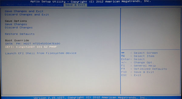 ASUS Boot Override