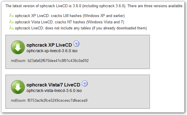 Ophcrack Para Windows Vista