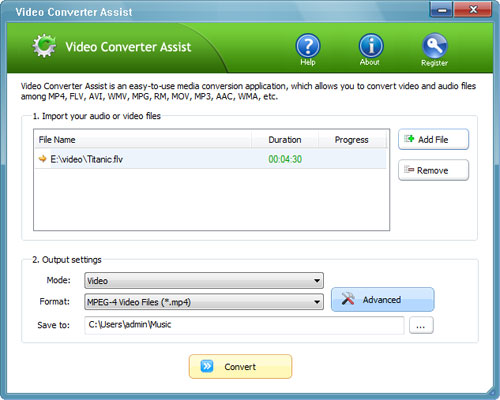 Convert FLV to MP4