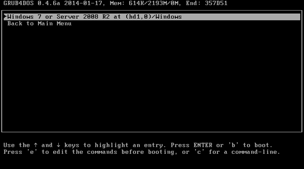 Select Windows Installation