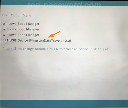 Lenovo Boot Options Menu