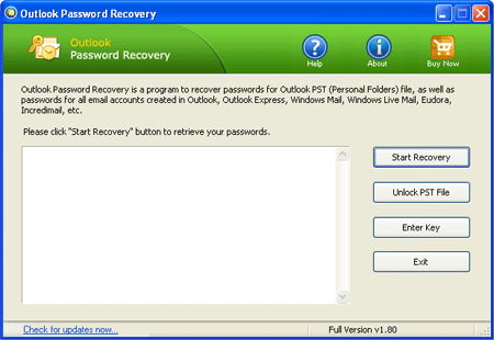 Outlook Password Recovery