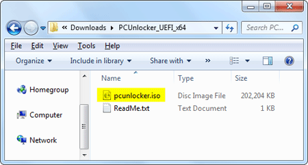 PCUnlocker ISO file