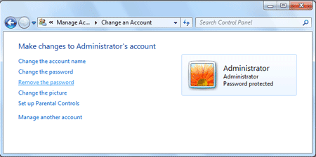 Remove Administrator Password