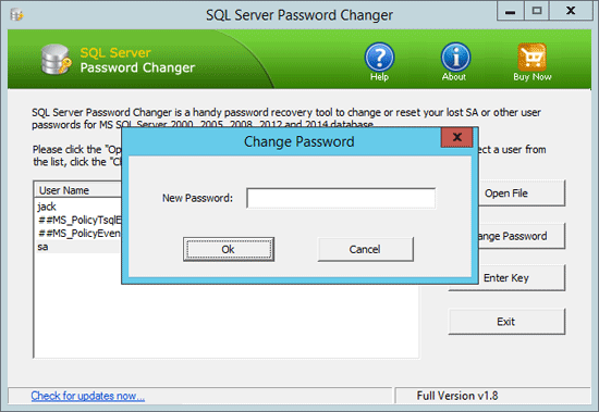 Reset SQL Server lost sa password