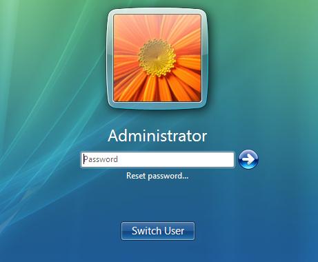 как изменить пароль администратора через windows vista