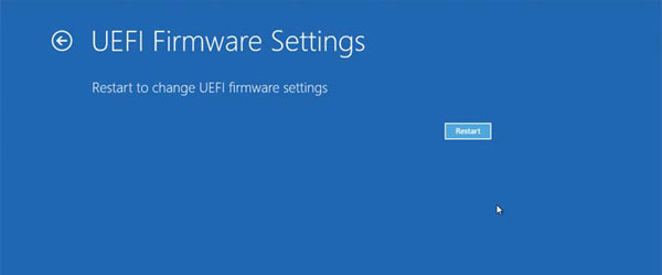 Restart to UEFI Setup