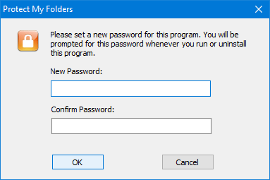 Set A Password for Protect My Folders