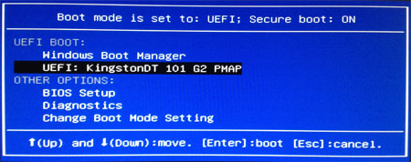 UEFI Boot Menu