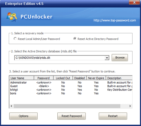 Reset Windows Domain Password