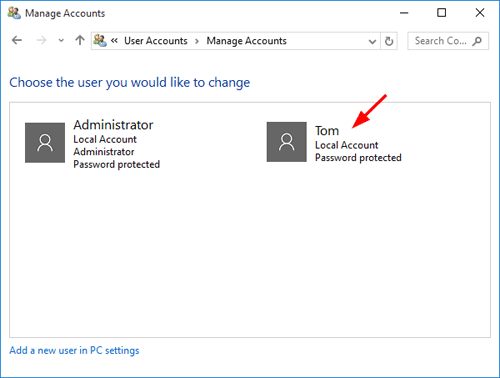 add a user to my computer windows 10