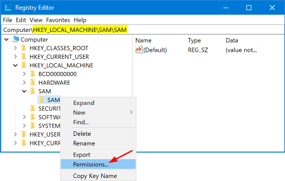 enable admin account windows 7 registry