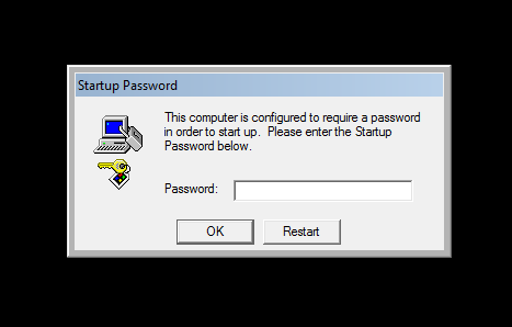 windows asking for password on start up