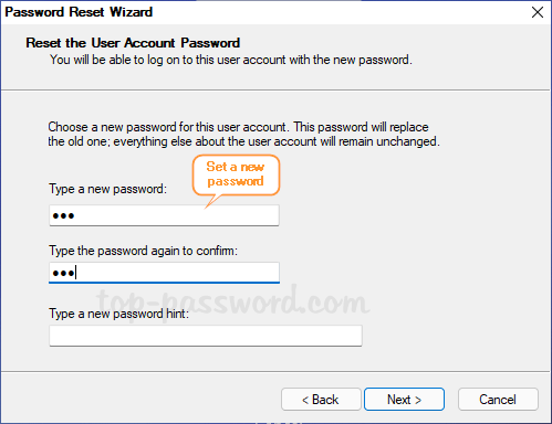 Reset your password with password reset disk