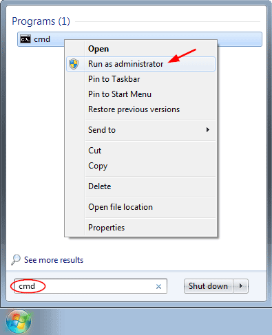 crack windows 7 using cmd