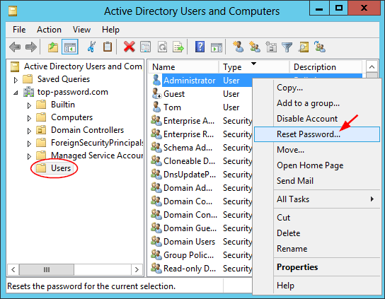 Active Directory Users and Computers